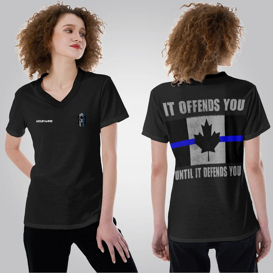 Personalized Canada Thin Blue Line Shirt Support Police Law Enforcement Merch Personalized Canada Thin Blue Line Shirt Support Police Law Enforcement Merch