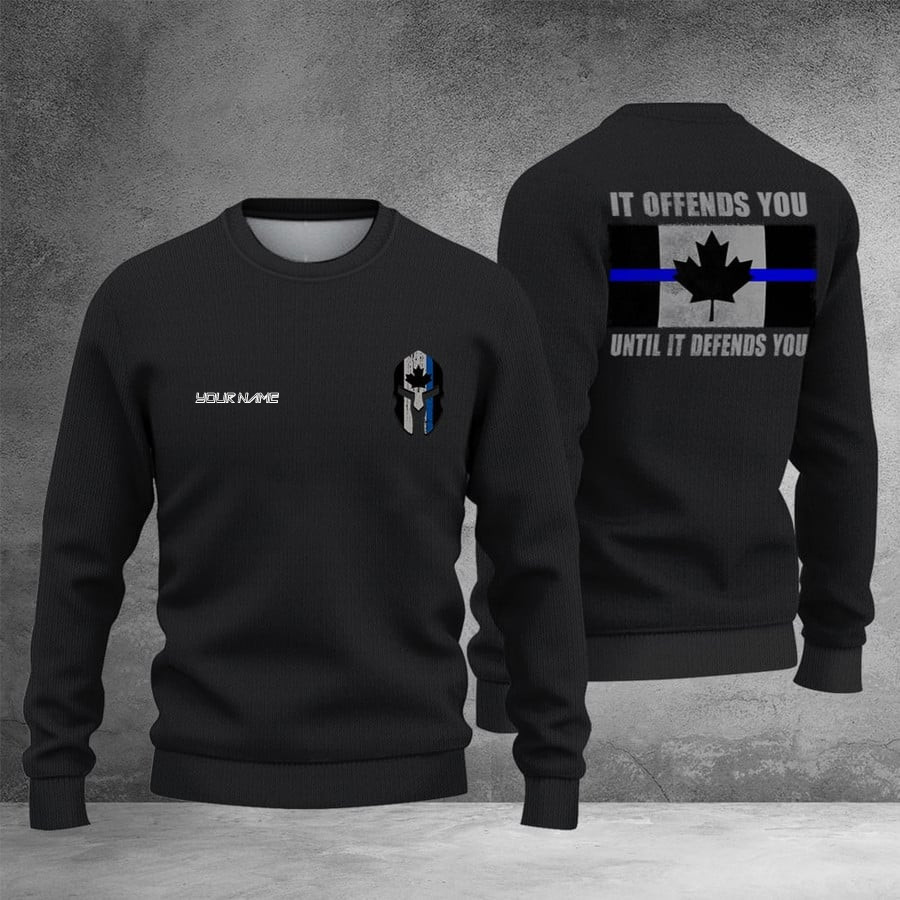 Personalized Canada Thin Blue Line Shirt Support Police Law Enforcement Merch Personalized Canada Thin Blue Line Shirt Support Police Law Enforcement Merch