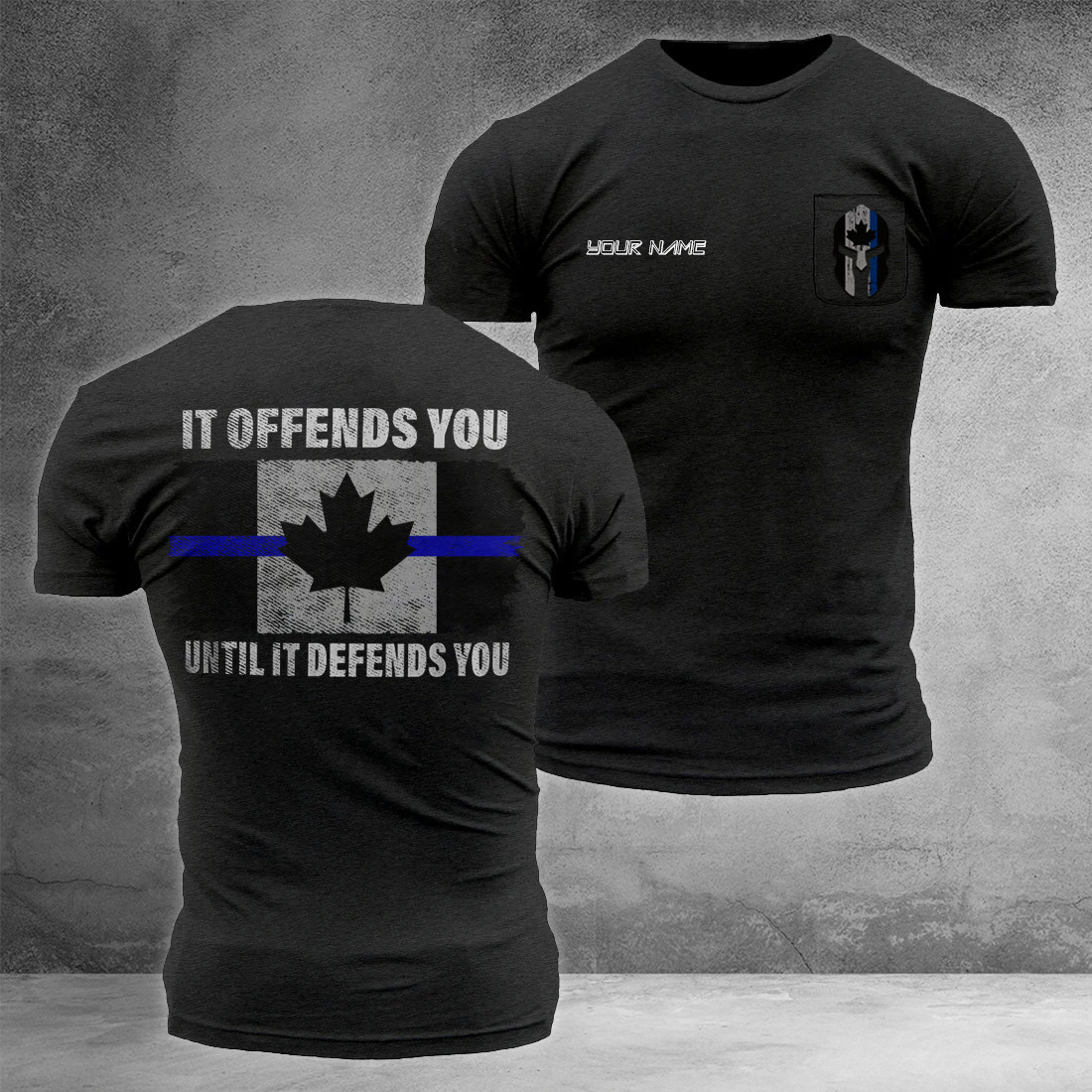 Personalized Canada Thin Blue Line Shirt Support Police Law Enforcement Merch Personalized Canada Thin Blue Line Shirt Support Police Law Enforcement Merch