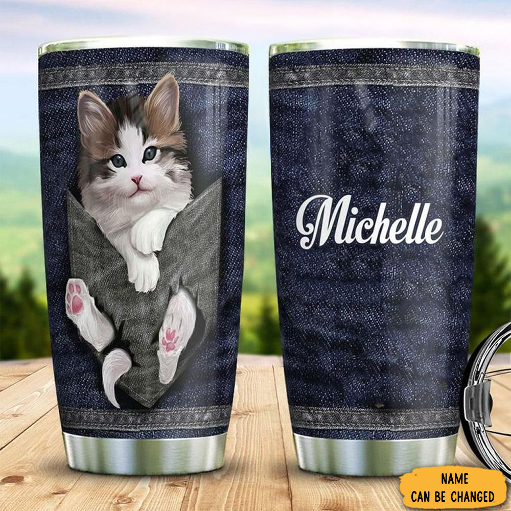 Personalized Cat Tumbler Cute Design Stainless Steel Tumbler Best Gifts For Cat Lovers Personalized Cat Tumbler Cute Design Stainless Steel Tumbler Best Gifts For Cat Lovers