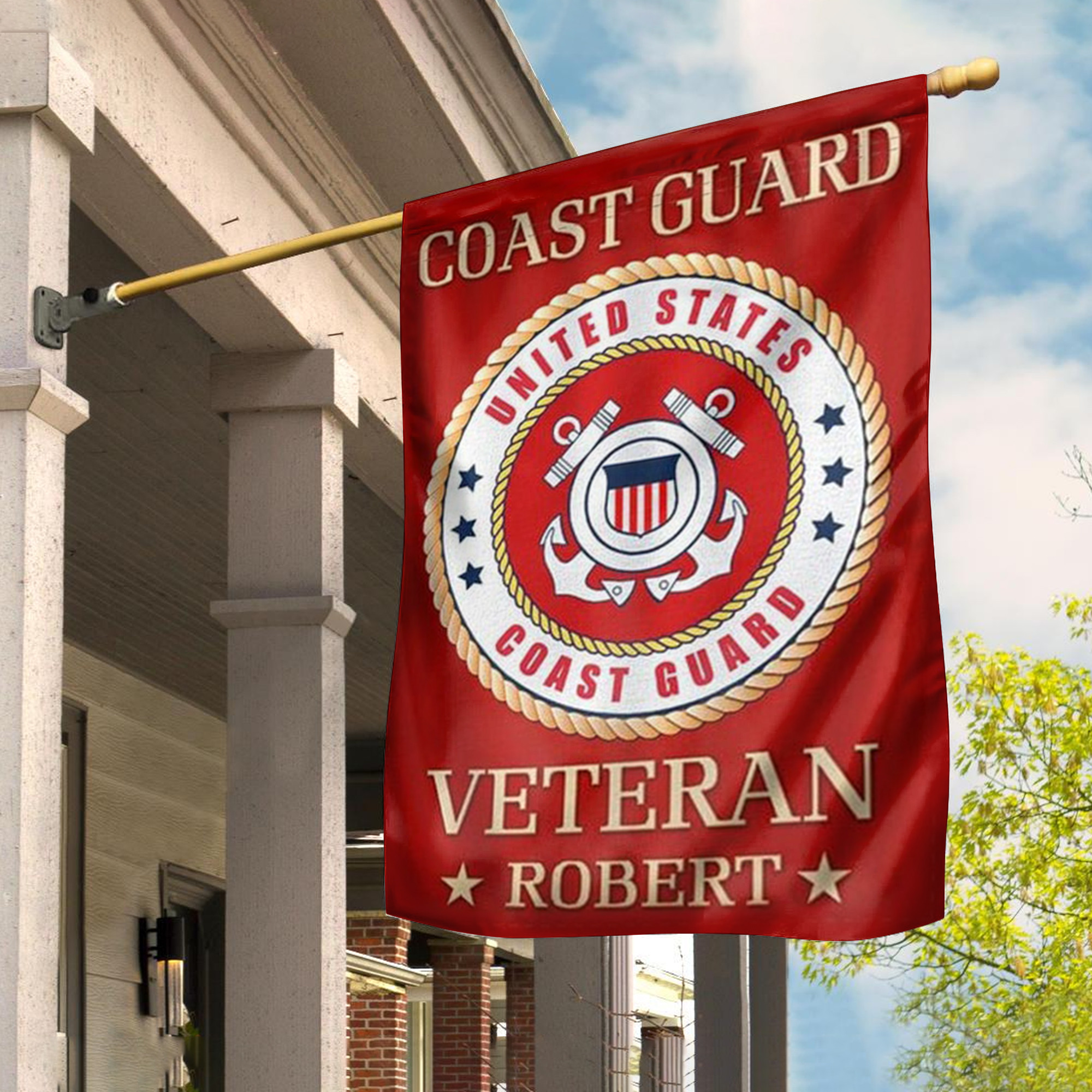 Personalized Coast Guard Veteran Flag Veteran Day Ideas USCG Flag Patriot Merch Personalized Coast Guard Veteran Flag Veteran Day Ideas USCG Flag Patriot Merch
