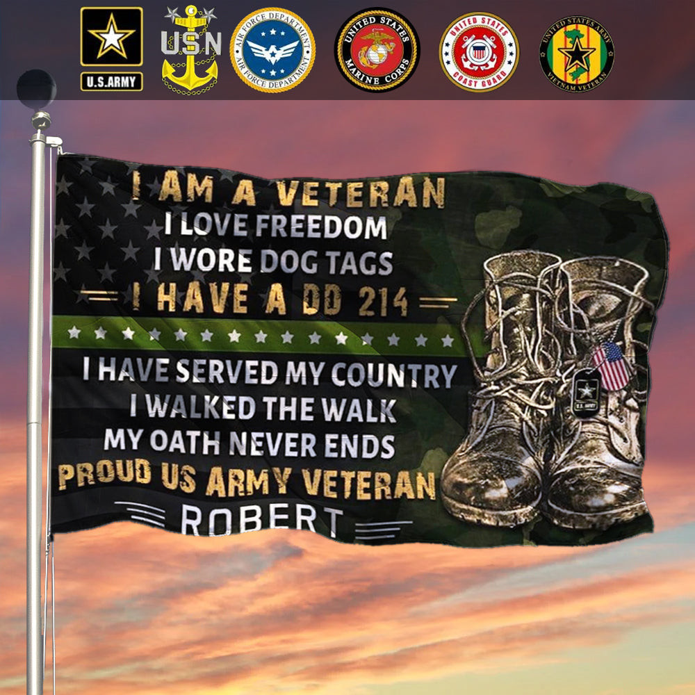 Personalized Dd214 United States Army Veteran Flag Best Gift For Army Veteran Personalized Dd214 United States Army Veteran Flag Best Gift For Army Veteran