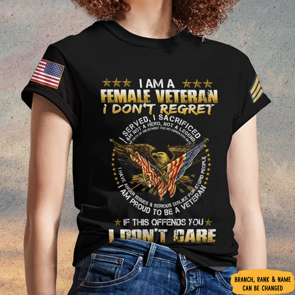 Personalized Eagle I Am A Female Veteran Shirt Women Veterans Day Shirts Personalized Eagle I Am A Female Veteran Shirt Women Veterans Day Shirts