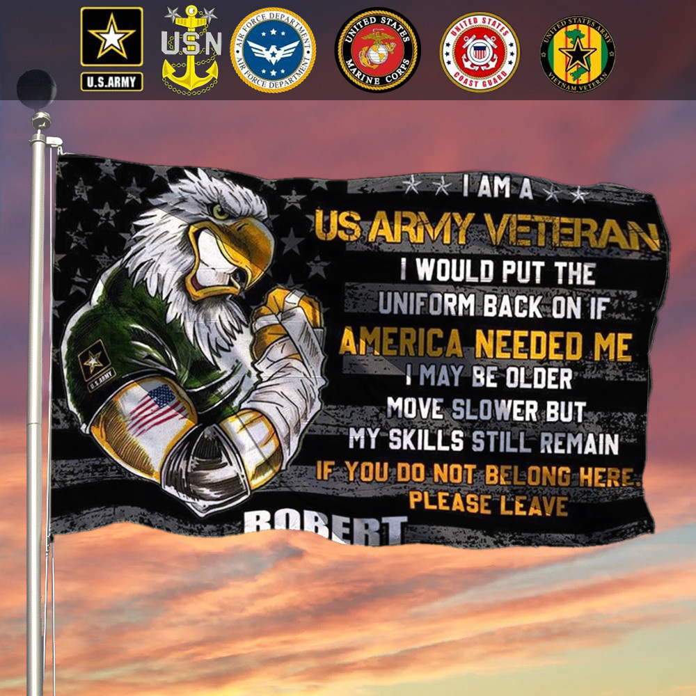 Personalized Eagle US Army Veteran Flag Patriotic Gifts For Military Veterans Personalized Eagle US Army Veteran Flag Patriotic Gifts For Military Veterans