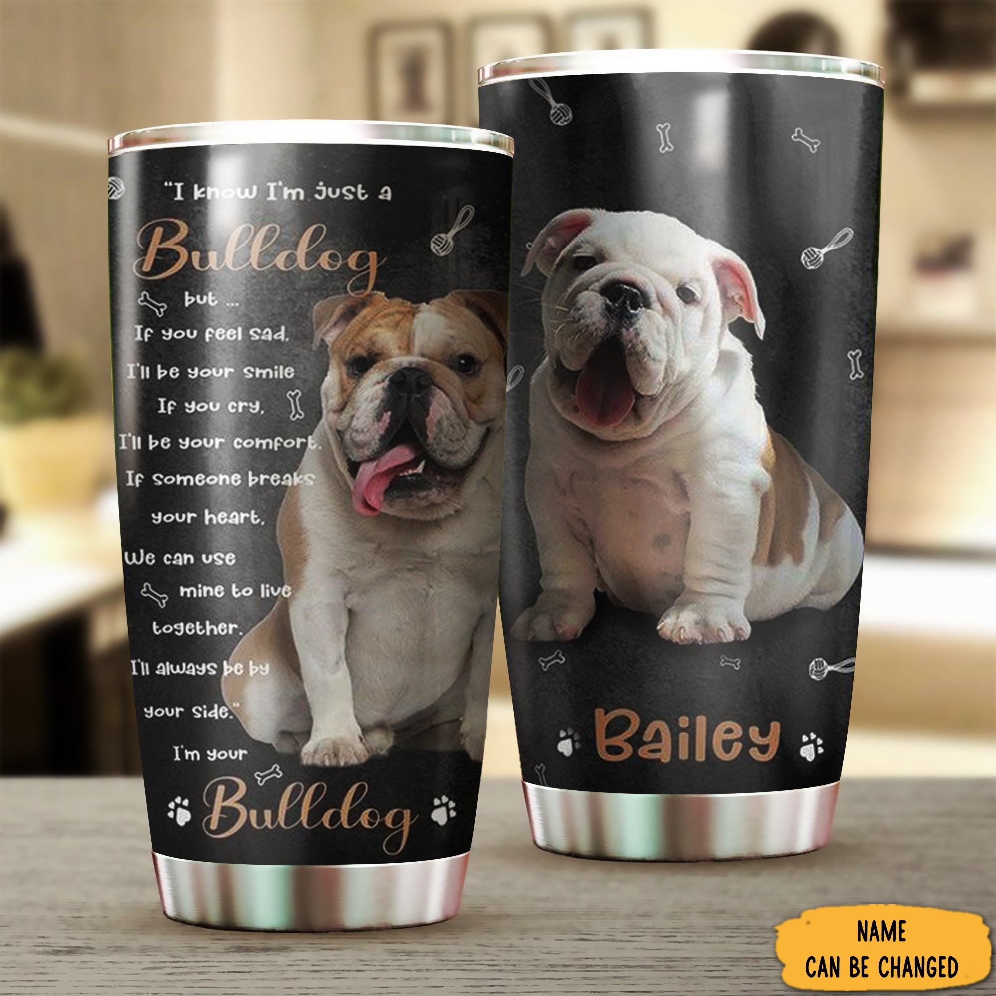Personalized I Know I'M Just A Bulldog Tumbler Stuff English Bulldog Gift Items
