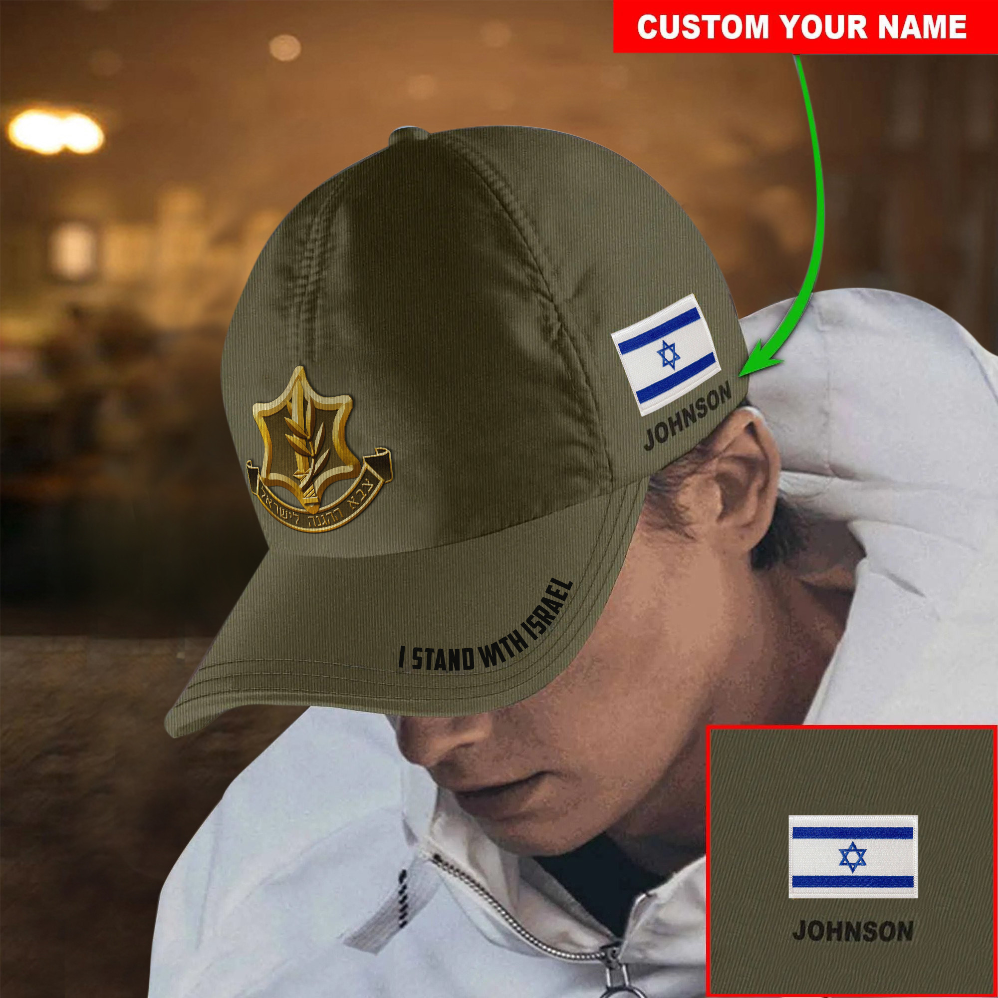 Personalized IDF Hat I Stand With Israel Hat Israel Defense Forces Cap Israeli Merchandise Personalized IDF Hat I Stand With Israel Hat Israel Defense Forces Cap Israeli Merchandise