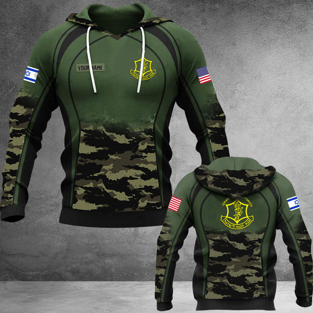 Personalized IDF Israel Defense Forces Camo Hoodie USA I Stand With Israel Hoodie Israeli Gifts Personalized IDF Israel Defense Forces Camo Hoodie USA I Stand With Israel Hoodie Israeli Gifts
