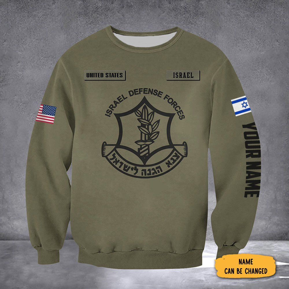 Personalized IDF Sweatshirt Israel Defense Forces Sweatshirt US I Stand With Israel Clothing Personalized IDF Sweatshirt Israel Defense Forces Sweatshirt US I Stand With Israel Clothing
