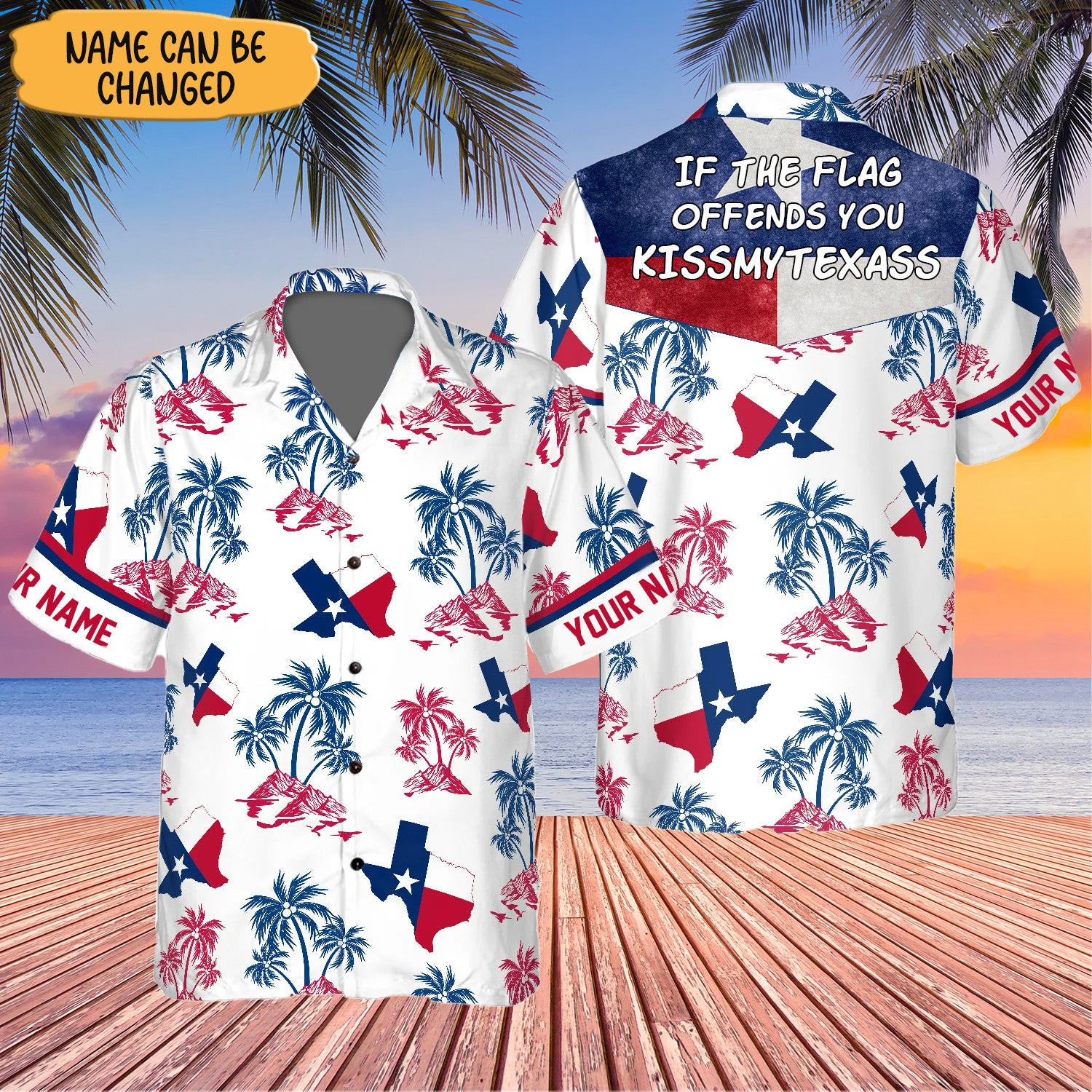 Personalized If The Flag Offends You Kissmytexass Hawaiian Shirt Gifts For Texans Dads Personalized If The Flag Offends You Kissmytexass Hawaiian Shirt Gifts For Texans Dads