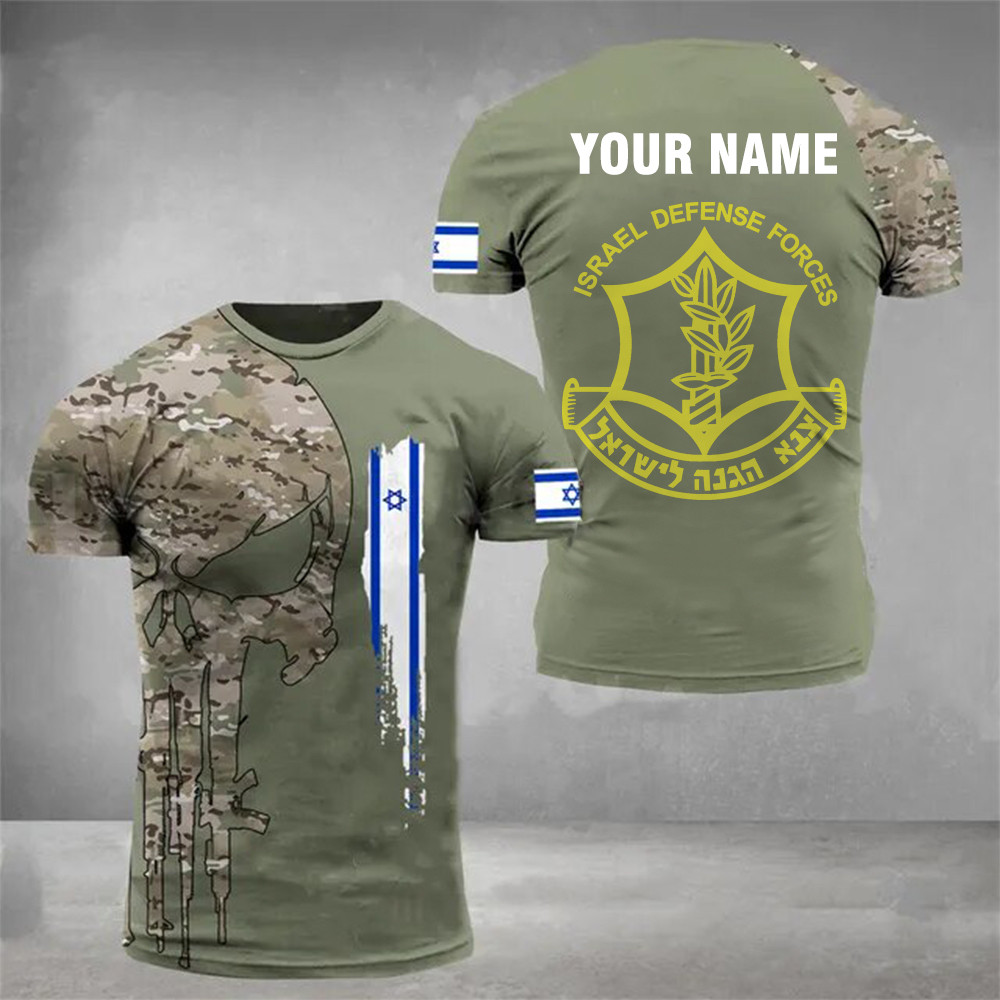 Personalized Israel Defense Forces Shirt Camo Skull IDF T-Shirt Gifts For Israel Supporters Personalized Israel Defense Forces Shirt Camo Skull IDF T-Shirt Gifts For Israel Supporters