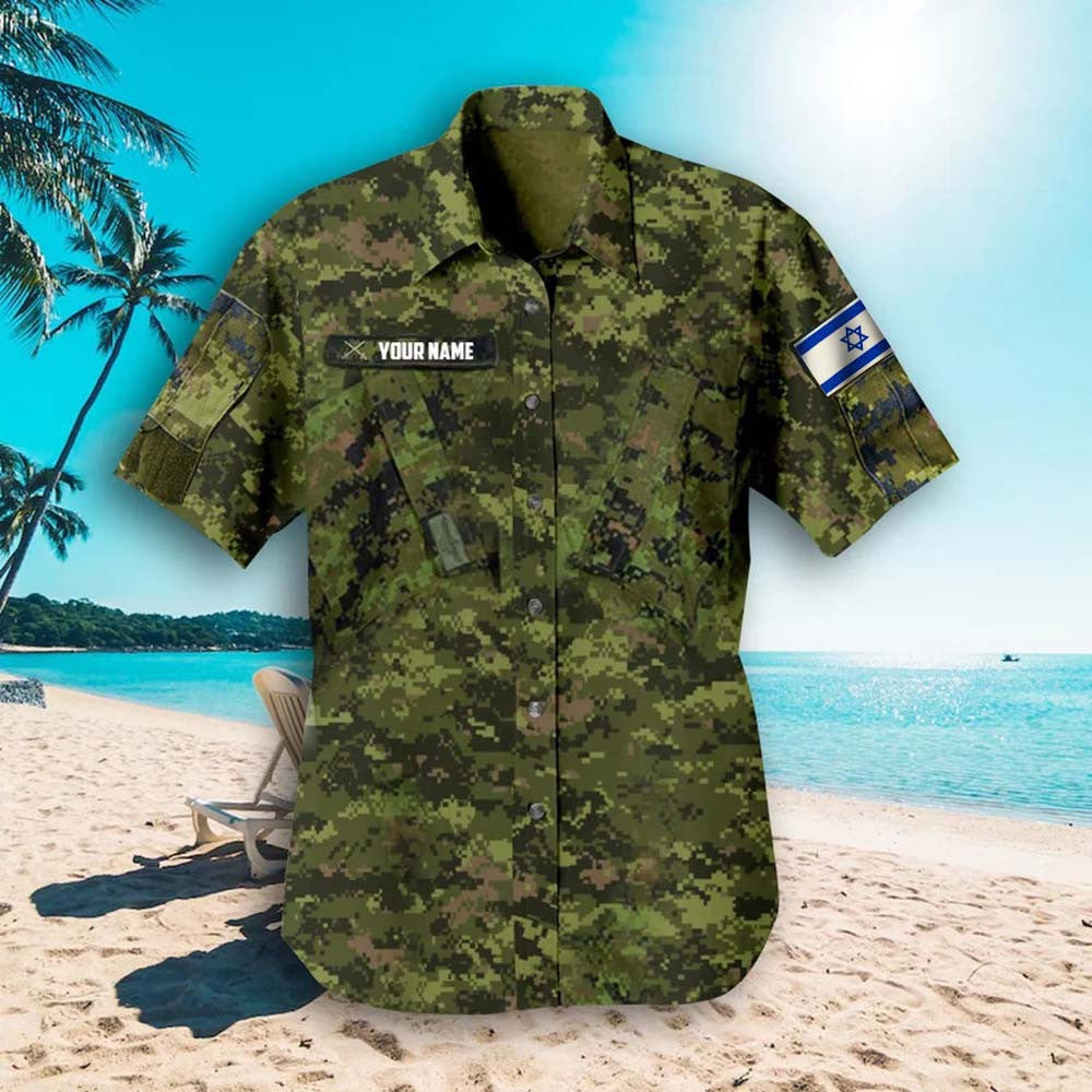 Personalized Israel Flag Camo Flag Hawaiian Shirt Camouflage Israelis Button Up Shirt Personalized Israel Flag Camo Flag Hawaiian Shirt Camouflage Israelis Button Up Shirt