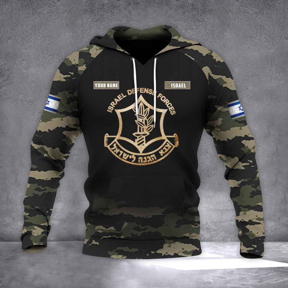 Personalized Israel Hoodie IDF I Stand With Israel Camo Hoodie Israeli Military Merch Personalized Israel Hoodie IDF I Stand With Israel Camo Hoodie Israeli Military Merch