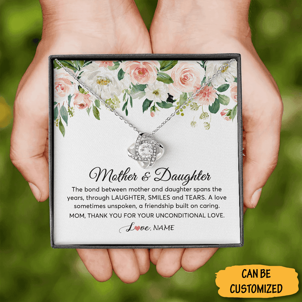 Personalized Mother And Daughter Necklace The Bond Between Mom And Daughter Love Knot Necklace Jewellery Personalized Mother And Daughter Necklace The Bond Between Mom And Daughter Love Knot Necklace Jewellery