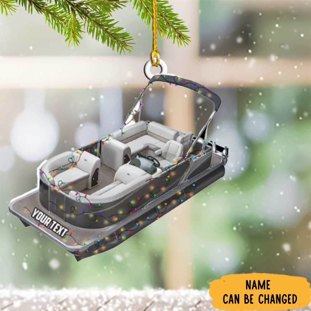 Personalized Pontoon Boat Ornament Pontoon Boat Christmas Ornament Decoration Gift Ideas Personalized Pontoon Boat Ornament Pontoon Boat Christmas Ornament Decoration Gift Ideas
