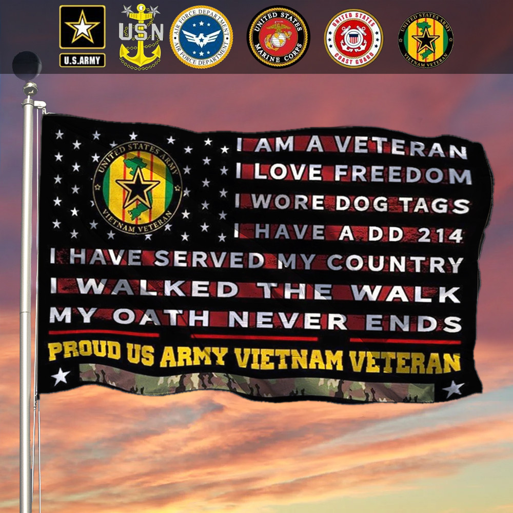 Personalized Proud U.S Vietnam Veteran Flag Patriotic Honor Vietnam Vets Decorations Personalized Proud U.S Vietnam Veteran Flag Patriotic Honor Vietnam Vets Decorations