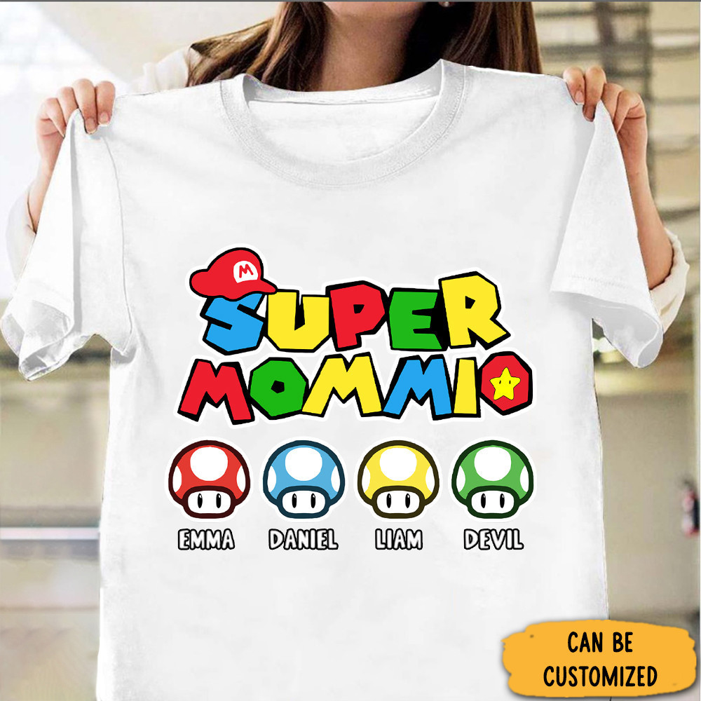 Personalized Super Mommio Shirt Mothers Day T-Shirts Gifts For Mom 2024 Personalized Super Mommio Shirt Mothers Day T-Shirts Gifts For Mom 2024