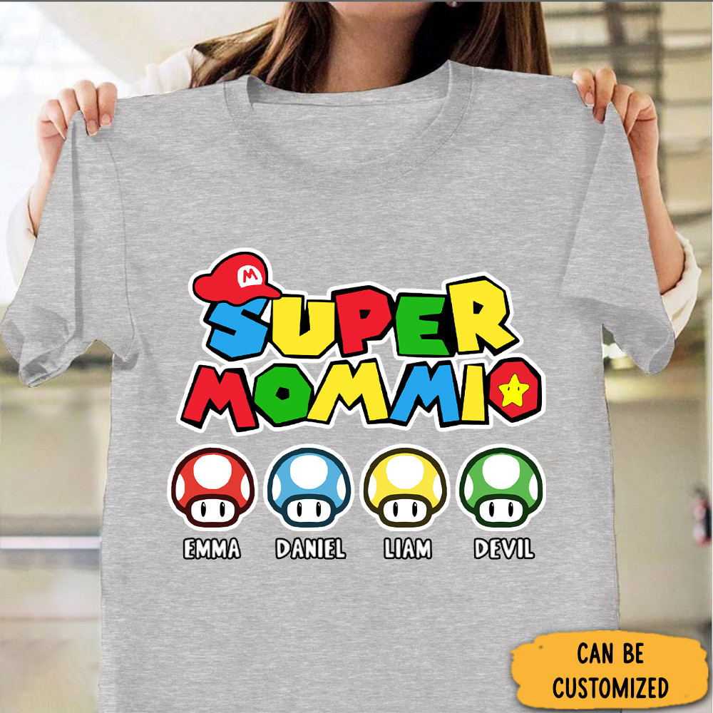 Personalized Super Mommio Shirt Mothers Day T-Shirts Gifts For Mom 2024 Personalized Super Mommio Shirt Mothers Day T-Shirts Gifts For Mom 2024