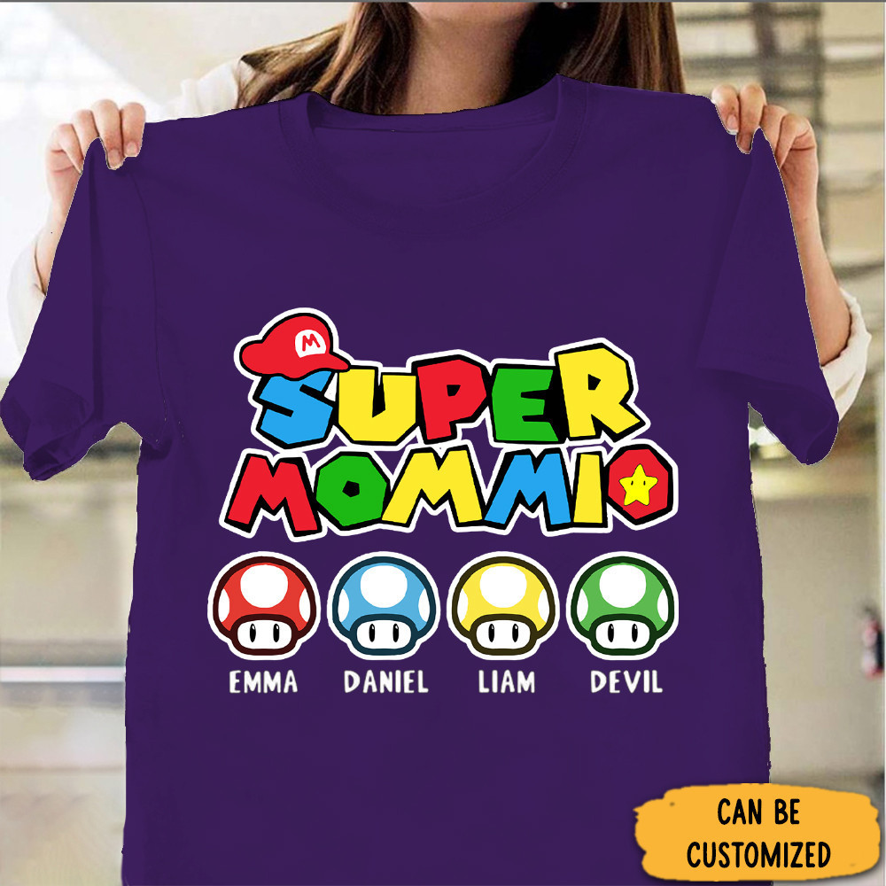 Personalized Super Mommio Shirt Mothers Day T-Shirts Gifts For Mom 2024 Personalized Super Mommio Shirt Mothers Day T-Shirts Gifts For Mom 2024