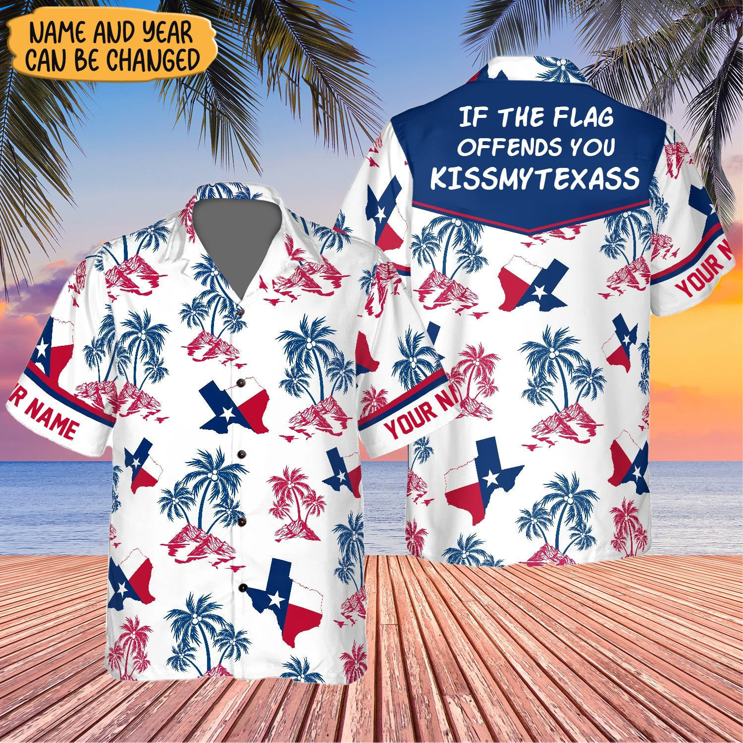 Personalized Texas Hawaiian Shirt If The Flag Offends You KissMyTexass Hawaiian Shirt Personalized Texas Hawaiian Shirt If The Flag Offends You KissMyTexass Hawaiian Shirt