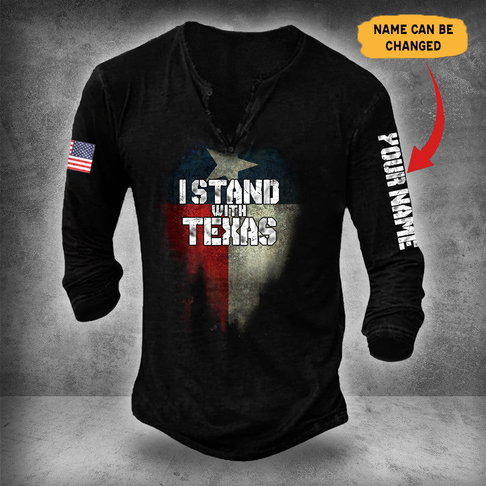 Personalized Texas Shirt I Stand With Texas Long Sleeve Shirt Personalized Texas Shirt I Stand With Texas Long Sleeve Shirt