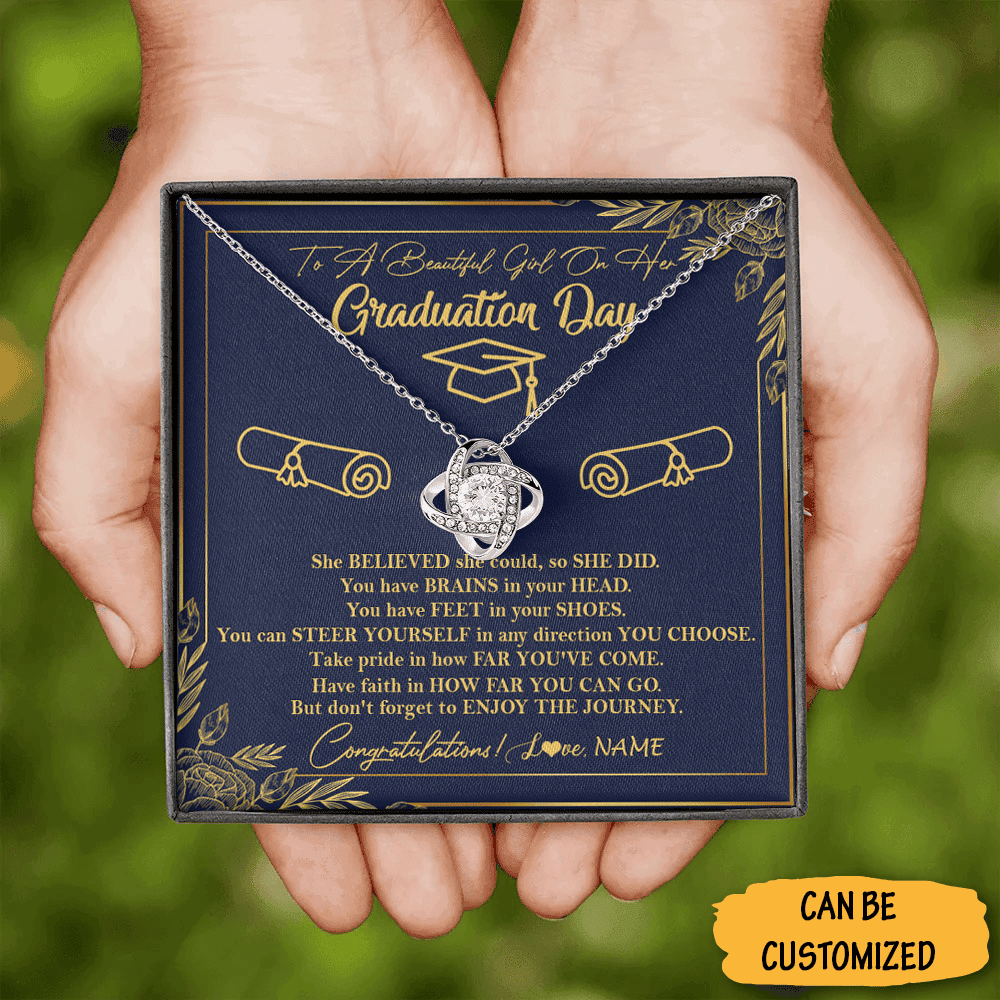 Personalized To A Beautiful Girl On Her Graduation Day Necklace For Her Best Jewelry For Graduation Gift Personalized To A Beautiful Girl On Her Graduation Day Necklace For Her Best Jewelry For Graduation Gift