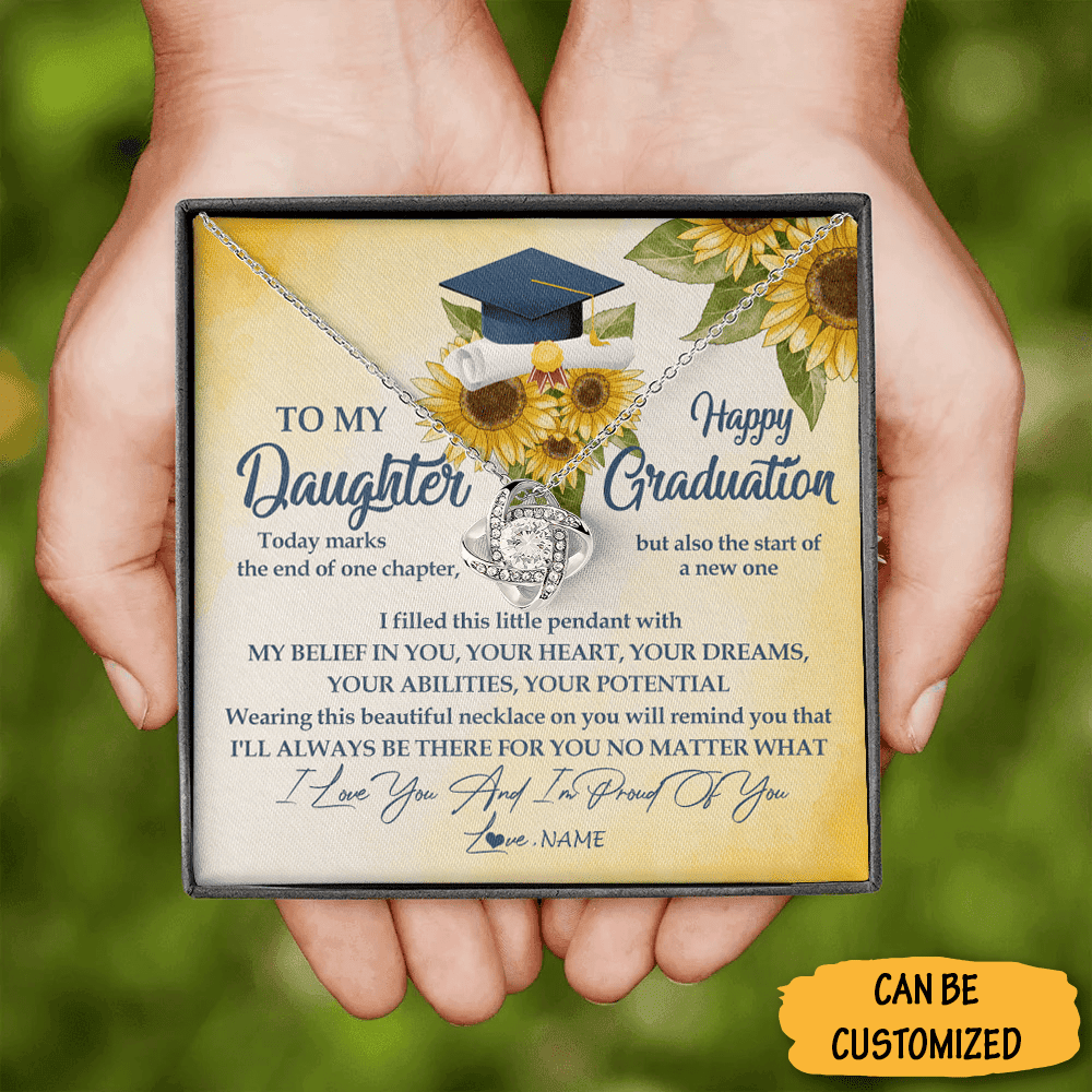 Personalized To My Daughter Happy Graduation Love Knot Necklace Graduation Gift Necklace Daughter Personalized To My Daughter Happy Graduation Love Knot Necklace Graduation Gift Necklace Daughter