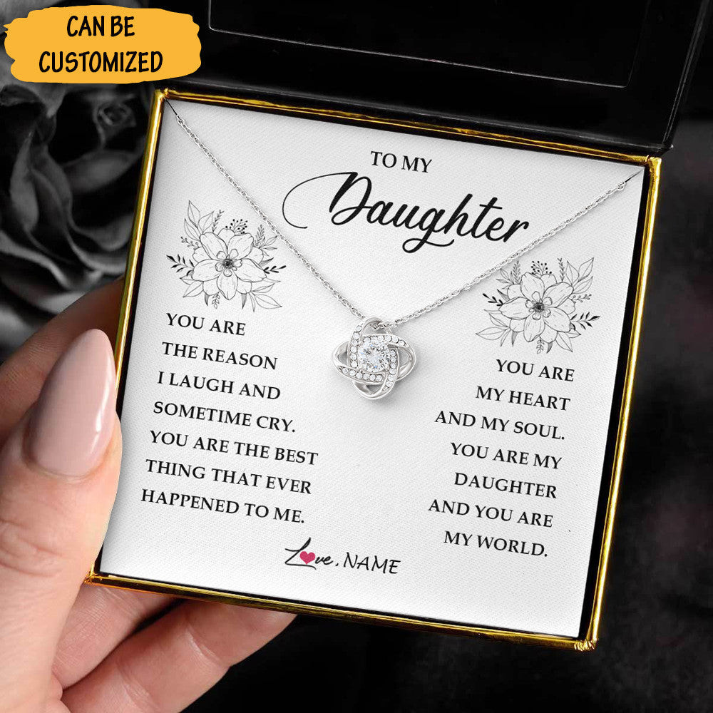 Personalized To My Daughter Love Knot Necklace Love From Mom Dad Things To Get Your Daughter For Her Birthday Personalized To My Daughter Love Knot Necklace Love From Mom Dad Things To Get Your Daughter For Her Birthday