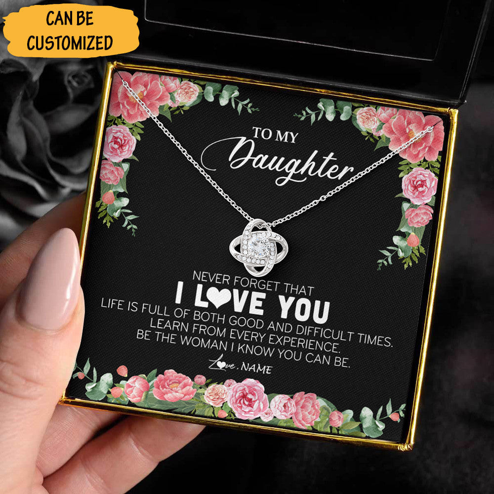 Personalized To My Daughter Love Knot Necklace Never Forget That I Love You Necklace Best Gifts For Daughter Personalized To My Daughter Love Knot Necklace Never Forget That I Love You Necklace Best Gifts For Daughter
