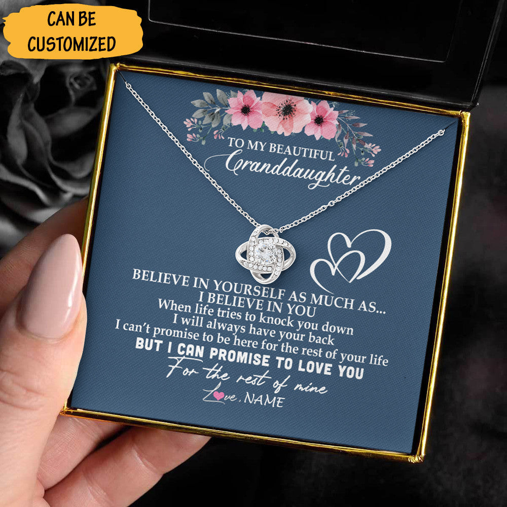 Personalized To My Granddaughter Love Knot Necklace Pendant Granddaughter Necklace From Grandma Grandpa