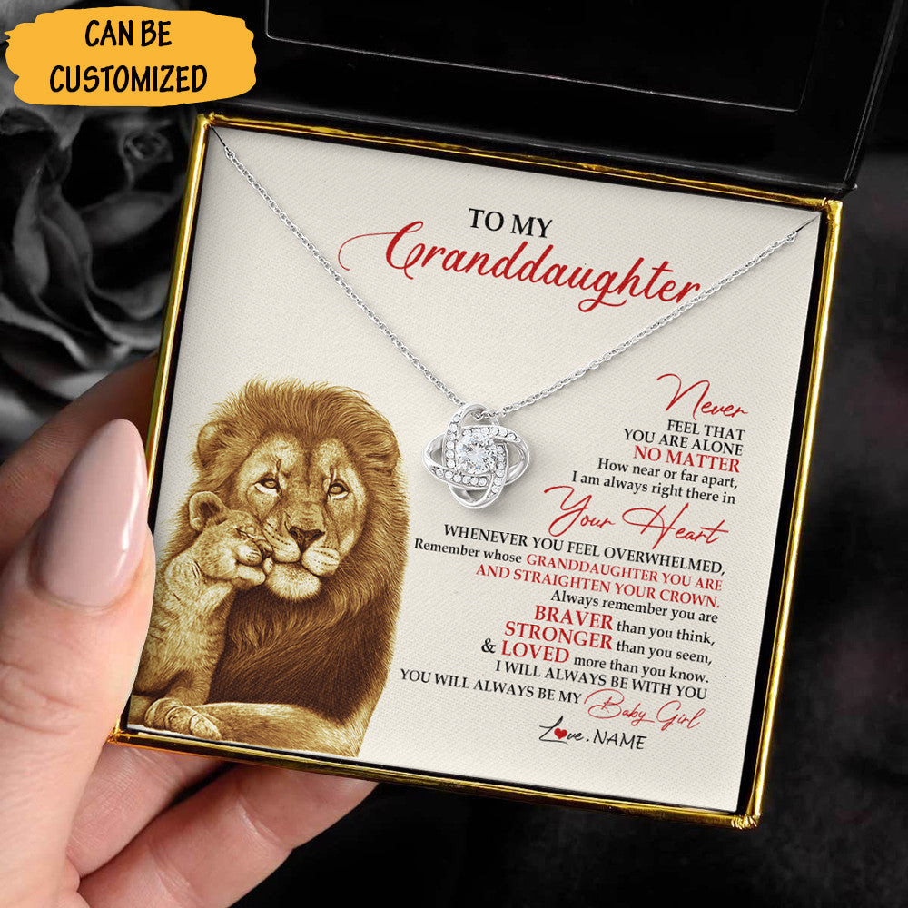 Personalized To My Granddaughter Love Knot Necklace Silver Granddaughter Straighten Your Crown Necklace Personalized To My Granddaughter Love Knot Necklace Silver Granddaughter Straighten Your Crown Necklace