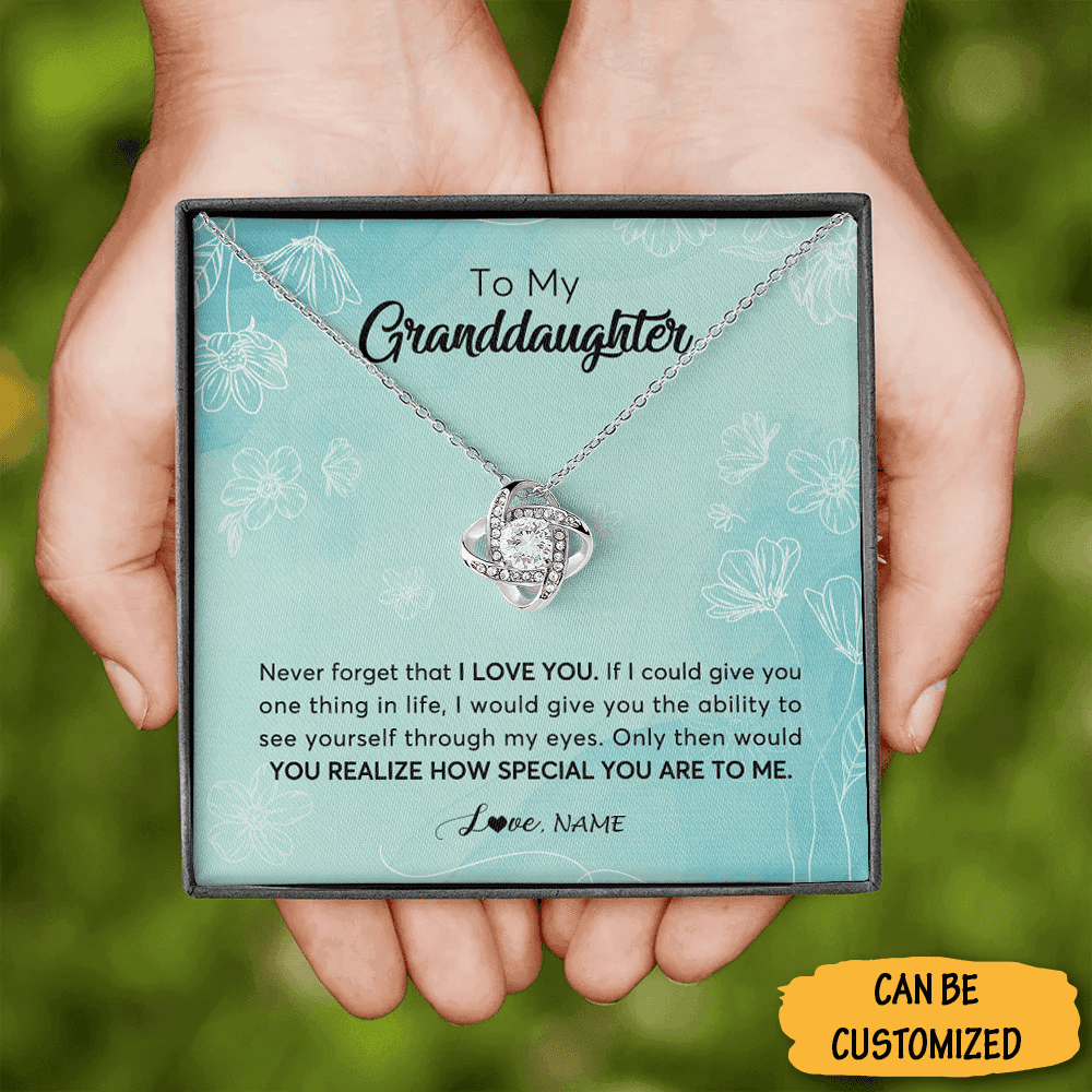 Personalized To My Granddaughter Love Knot Silver Necklace Granddaughter Jewelry Gifts From Grandma Personalized To My Granddaughter Love Knot Silver Necklace Granddaughter Jewelry Gifts From Grandma