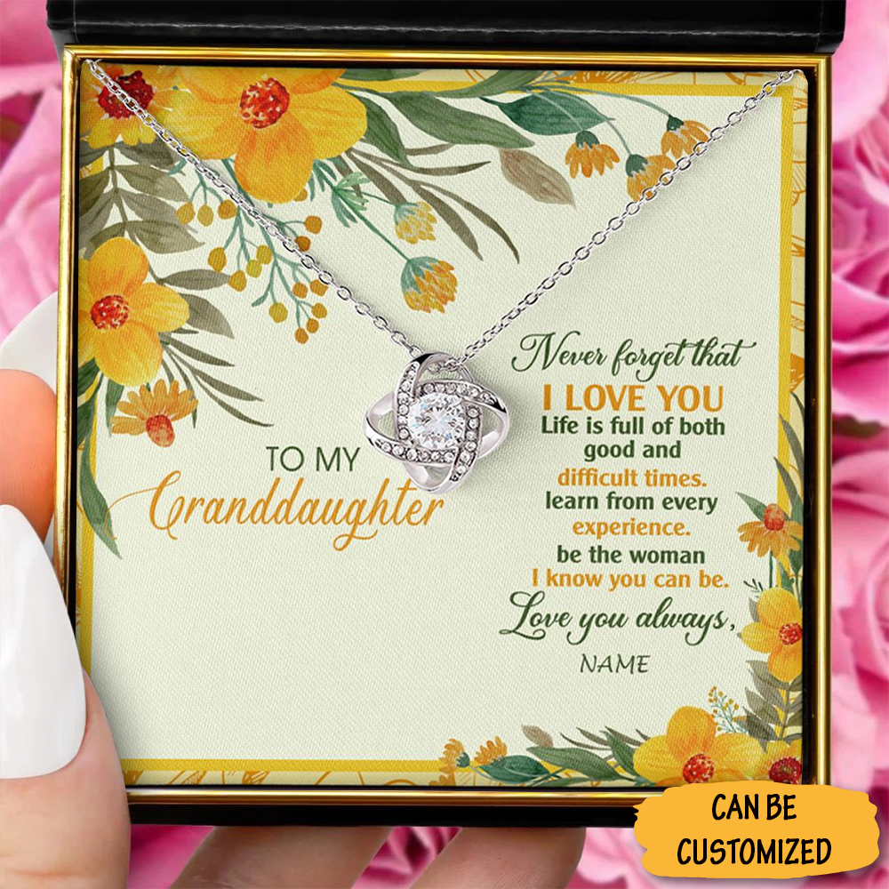 Personalized To My Granddaughter Necklace Love Knot Necklace With Message Teenage Granddaughter Gifts Personalized To My Granddaughter Necklace Love Knot Necklace With Message Teenage Granddaughter Gifts