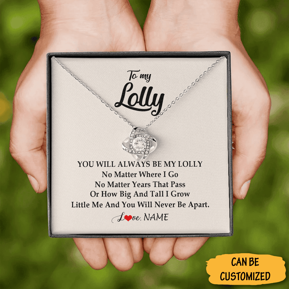 Personalized To My Lolly Necklace Sterling Silver Love Knot Necklace Jewellery Lolly Christmas Gifts Personalized To My Lolly Necklace Sterling Silver Love Knot Necklace Jewellery Lolly Christmas Gifts