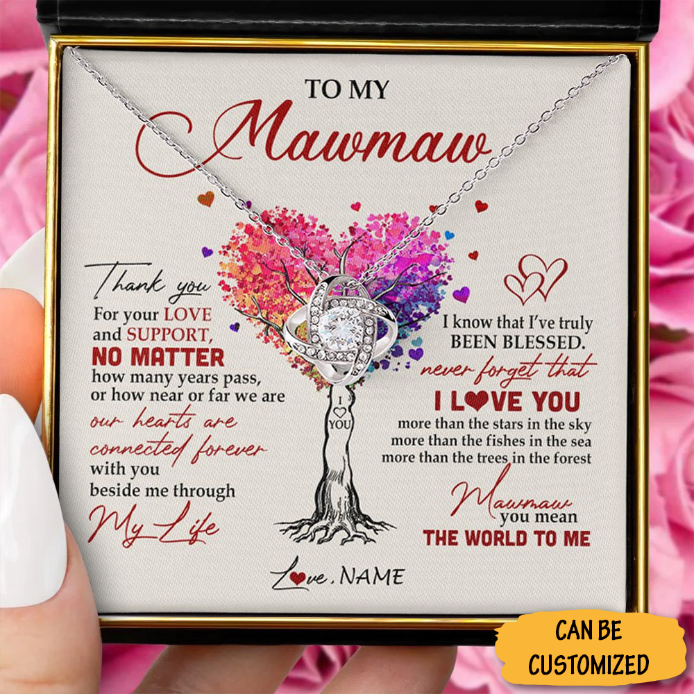 Personalized To My Memaw Necklace Sterling Silver Love Knot Pendant Message For Giving A Necklace For Memaw Personalized To My Memaw Necklace Sterling Silver Love Knot Pendant Message For Giving A Necklace For Memaw