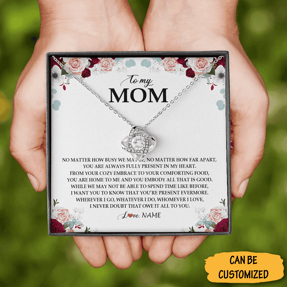 Personalized To My Mom Love Knot Necklace Love Knot Pendant Necklace Jewellery Sentimental Gifts For Mom Personalized To My Mom Love Knot Necklace Love Knot Pendant Necklace Jewellery Sentimental Gifts For Mom