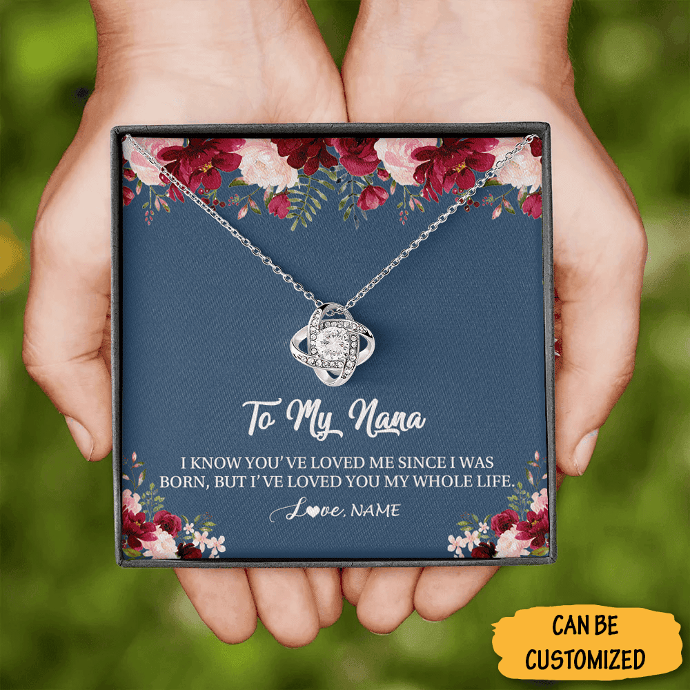 Personalized To My Nana Necklace Love Knot Necklace Jewelry Box Great Grandma Christmas Gifts Personalized To My Nana Necklace Love Knot Necklace Jewelry Box Great Grandma Christmas Gifts