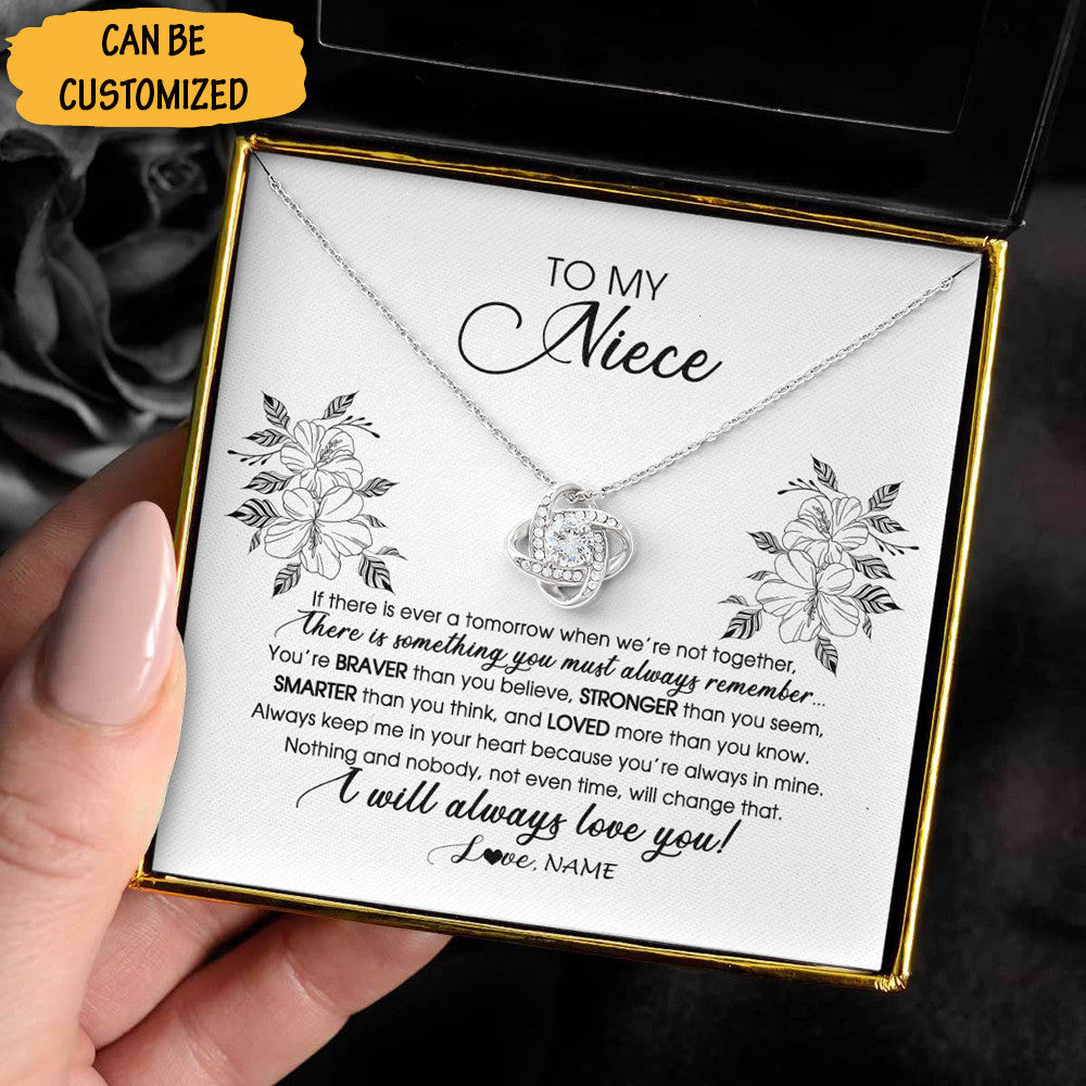 Personalized To My Niece Love Knot Necklace You Are Stronger Than You Know Necklace Love Knot Pendant Jewellery
