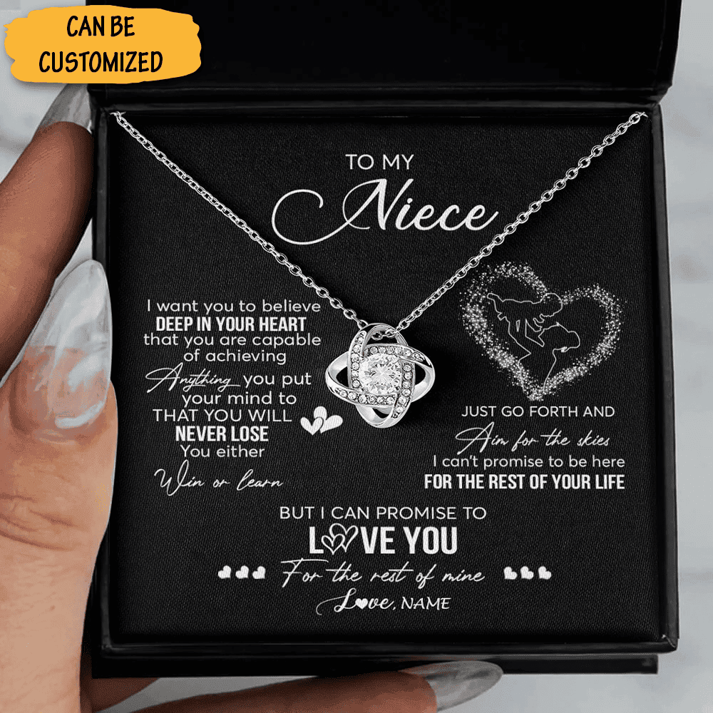 Personalized To My Niece Necklace Love Knot Necklace Ideas For Nieces For Christmas Xmas 2024 Personalized To My Niece Necklace Love Knot Necklace Ideas For Nieces For Christmas Xmas 2024