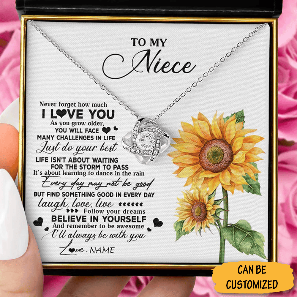 Personalized To My Niece Necklace Sterling Silver Love Knot Necklace Special Gift For Niece Getting Married Personalized To My Niece Necklace Sterling Silver Love Knot Necklace Special Gift For Niece Getting Married