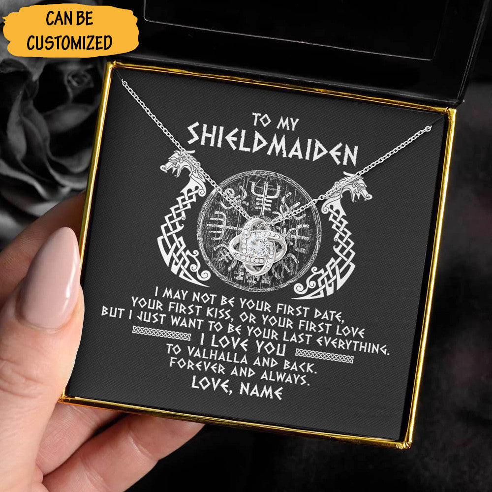 Personalized To My Shieldmaiden Love Knot Necklace To My Shieldmaiden Necklace Love Knot Jewellery