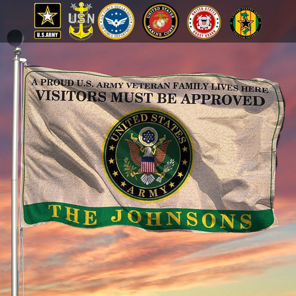 Personalized U.S Army Veteran Lives Here Flag Unique Gifts For Army Veterans Personalized U.S Army Veteran Lives Here Flag Unique Gifts For Army Veterans