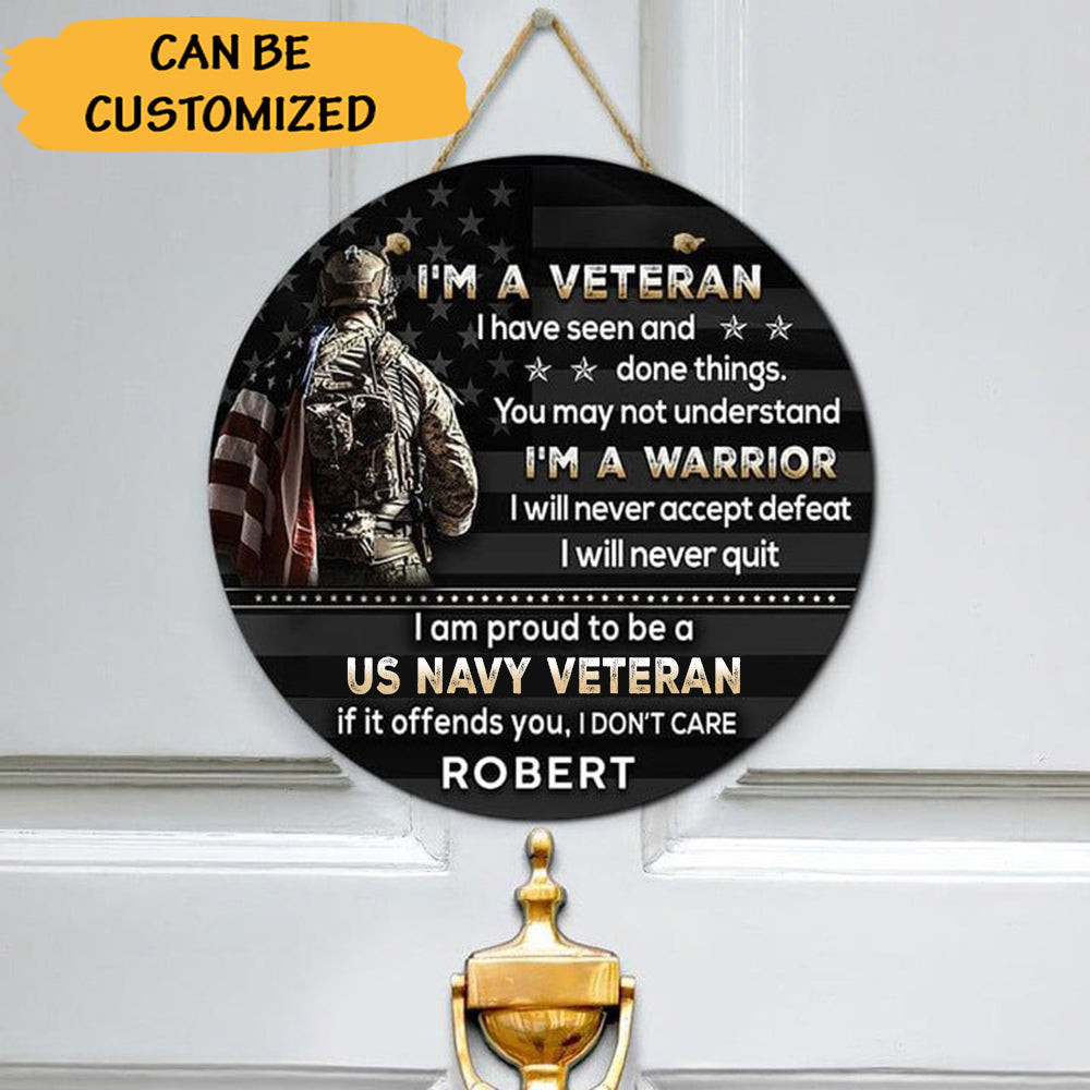 Personalized Us Navy Veteran Door Sign USN Unique Gifts For Navy Veterans Personalized Us Navy Veteran Door Sign USN Unique Gifts For Navy Veterans
