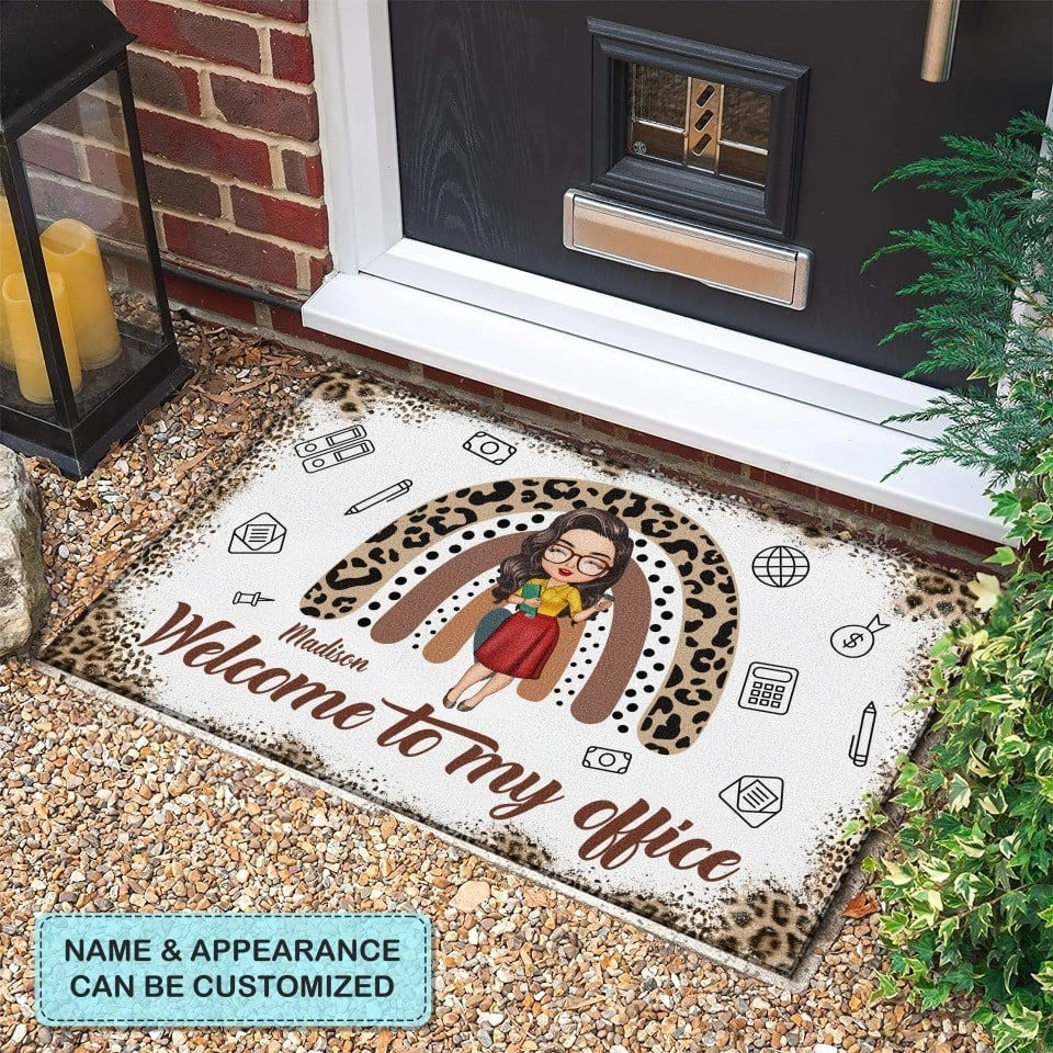 Personalized Welcome To My Office Doormat Customized Office Staff Doormat Employee Gifts Personalized Welcome To My Office Doormat Customized Office Staff Doormat Employee Gifts