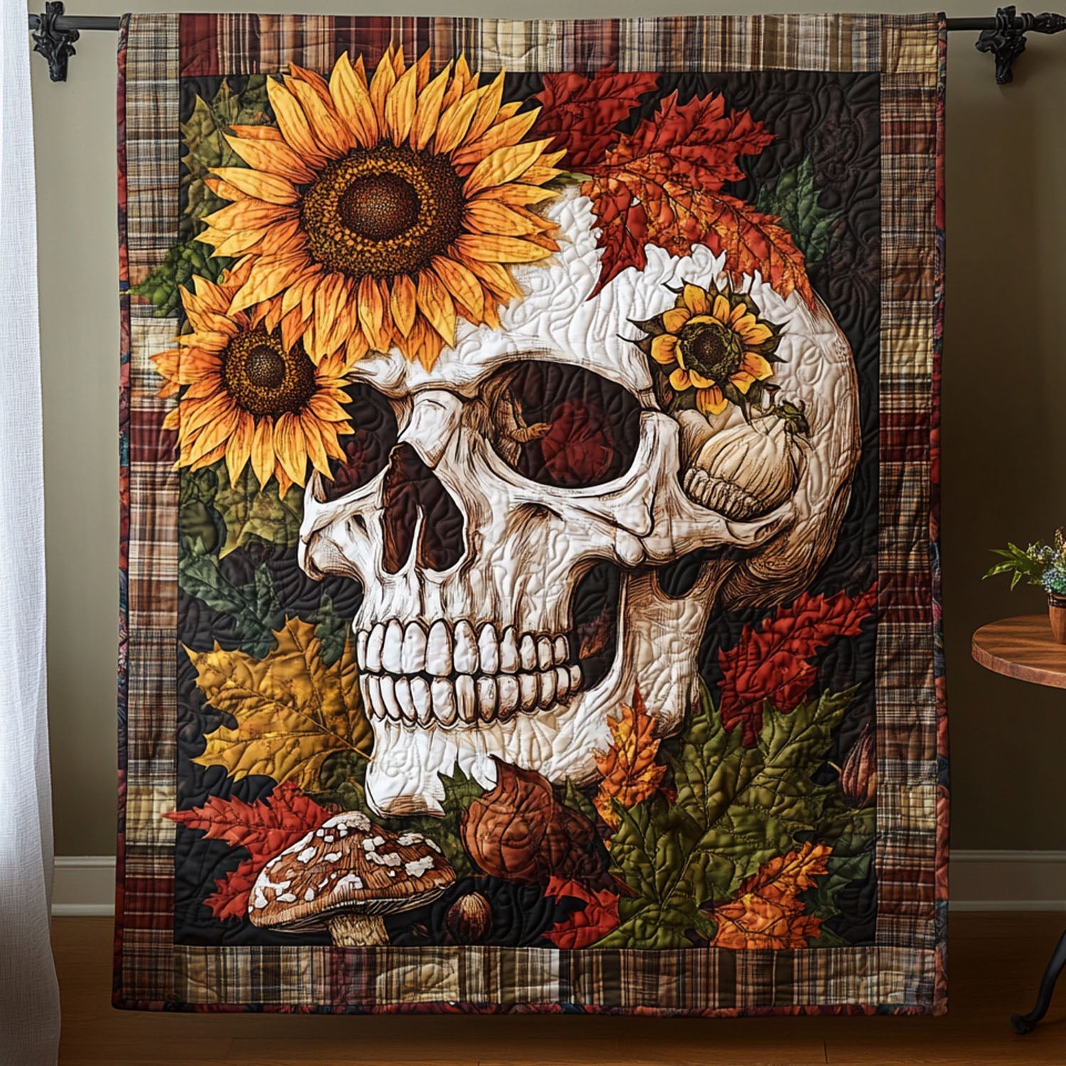 Petal Bones Quilted Blanket Sofa Throw Blanket Gifts For People Who Like Skulls Petal Bones Quilted Blanket Sofa Throw Blanket Gifts For People Who Like Skulls