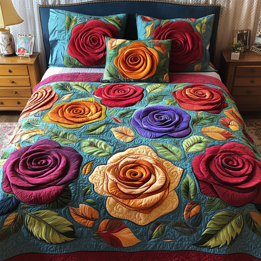 Petal Dance Quilted Bedding Set Duvet Cover Bed Sheet Set Flower Gifts For Girlfriend Petal Dance Quilted Bedding Set Duvet Cover Bed Sheet Set Flower Gifts For Girlfriend