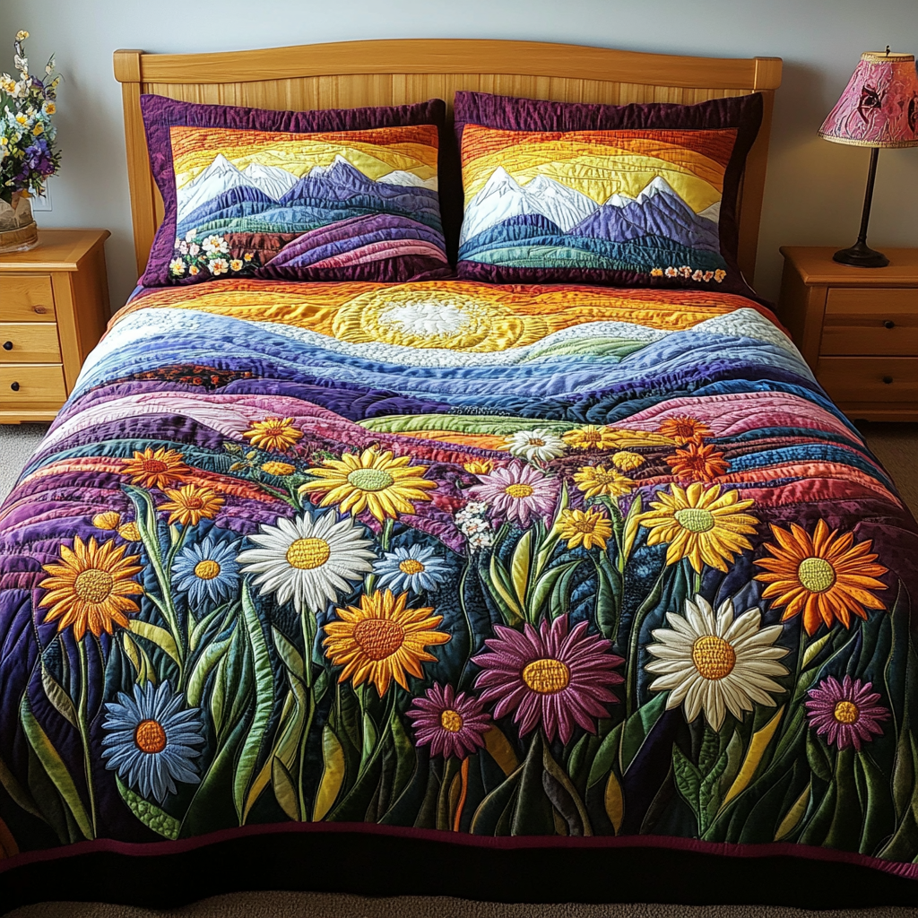 Petal Path Quilted Bedding Set Duvet Cover Bedspreads Unique Beach Gifts Petal Path Quilted Bedding Set Duvet Cover Bedspreads Unique Beach Gifts
