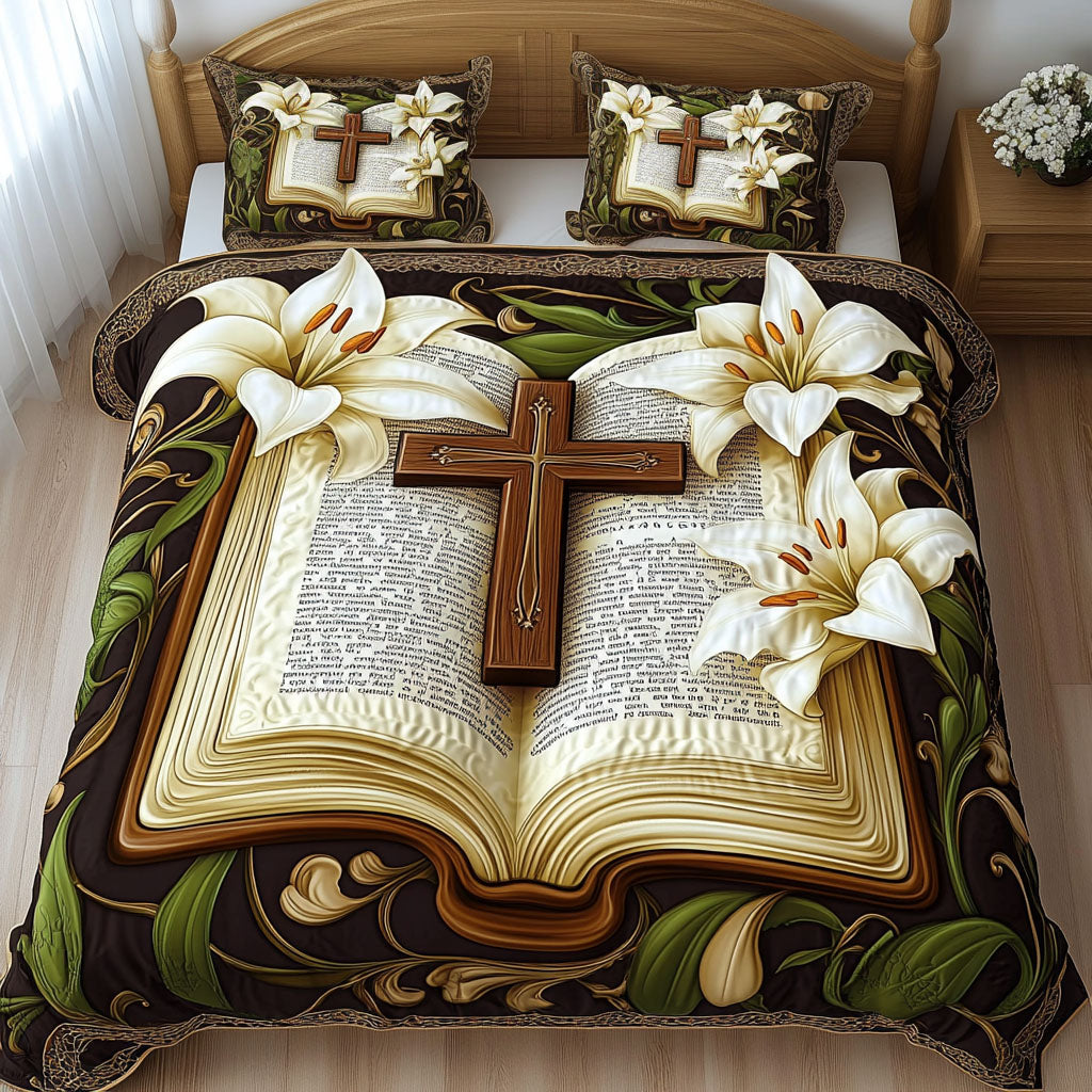 Petals of Hope Quilted Bedding Set Duvet Cover Bed Sheet Set Bible Gift Of Faith Petals of Hope Quilted Bedding Set Duvet Cover Bed Sheet Set Bible Gift Of Faith