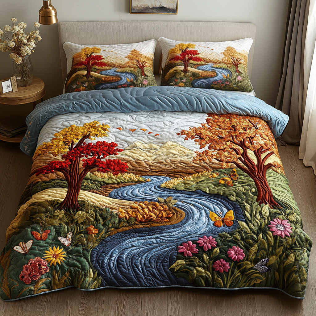 Pine Haven Quilted Bedding Set Duvet Cover Bed Sheet Set Mum Christmas Gifts
