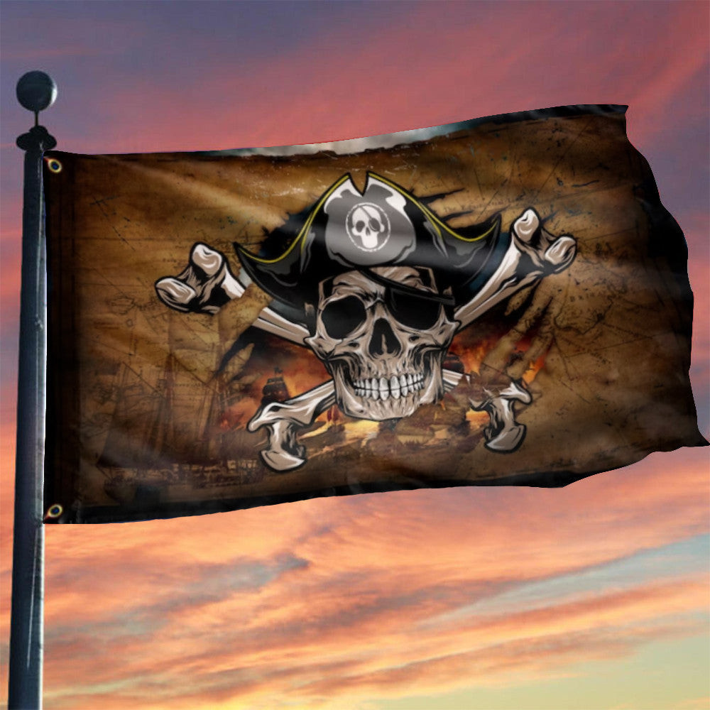 Pirate Flag Jolly Roger Skull With Crossbones Flag Indoor Outdoor Decorations Pirate Flag Jolly Roger Skull With Crossbones Flag Indoor Outdoor Decorations