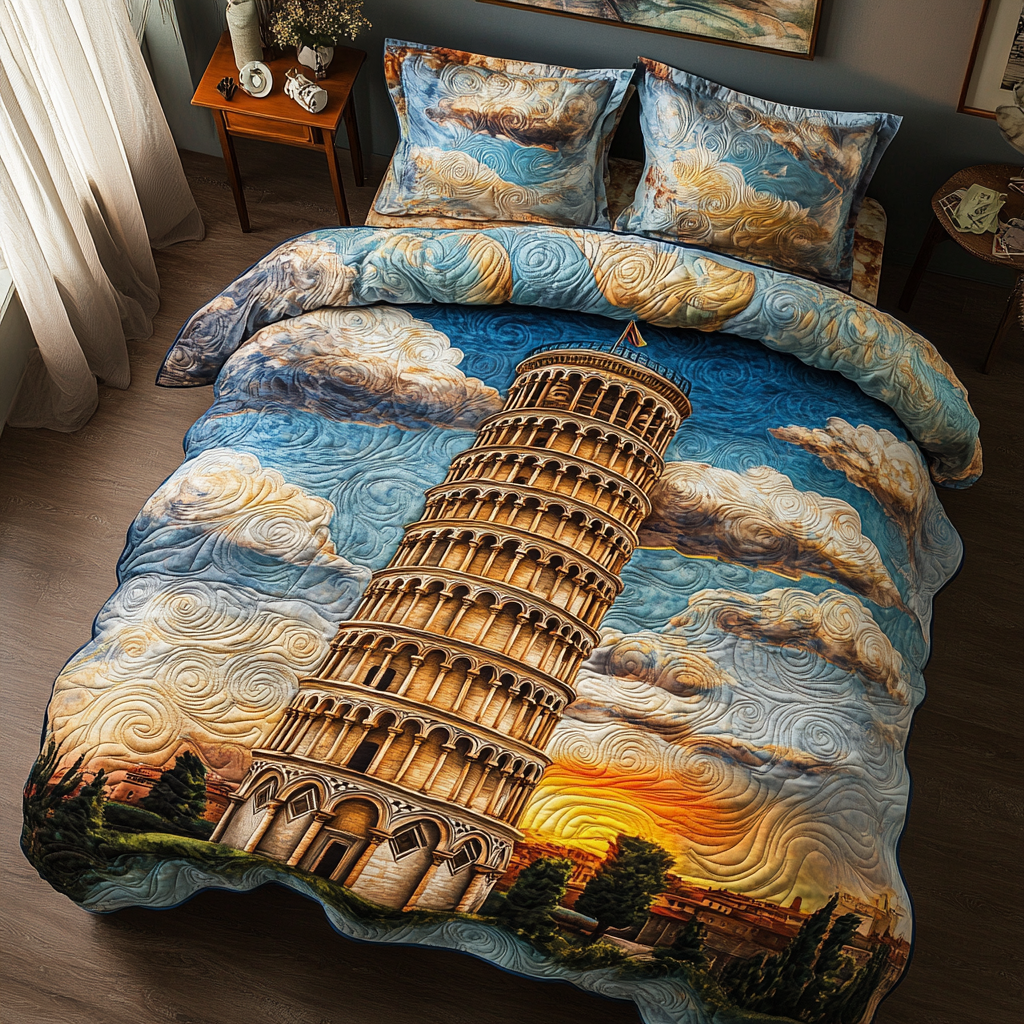 Pisa Landmark Quilted Bedding Set Duvet Cover Bedspreads Gifts For Son In Law Christmas Pisa Landmark Quilted Bedding Set Duvet Cover Bedspreads Gifts For Son In Law Christmas